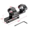 Abrazadera de tubo de una pieza de 25,4 mm, abrazadera de tubo de puntería, ranura para tarjeta de 11 mm/21 mm, espejo de visión, abrazadera de tubo de una pieza, soporte de extensión trasera, abrazadera de tubo