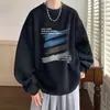 Sudadera de moda holgada estilo americano para hombre, nueva moda otoño 2026 marca de moda cuello redondo holgada versátil top para hombre