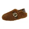 Zapatos de algodón suave para mujer, no cansados, zapatos de otoño e invierno, zapatos de pelo, mocasines Mary Jane, estilo nuevo para el pie 2026, con terciopelo, de doble uso, con terciopelo