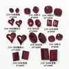 Nuevo taladro de uñas Ancora rojo k9 al por mayor flash cuadrado grueso corazón torcido cuadrado largo ángulo recto fondo puntiagudo taladro decoraciones de uñas