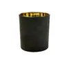 Taza de Vela de Aromaterapia Fragancia Vela DIY Taza Vacía Vidrio Taza de Vidrio Mate con Tapa de Madera Contenedor Molde Botella de Vidrio