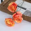 Flores Artificiais, Flores de Rosa com 3 Cabeças, Decoração de Casamento, Adereços de Fotografia, Enfeites para Móveis, Buquê de Flores Artificiais para Pedido