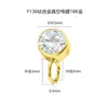 Joias para Piercing em Liga de Titânio F136 com Zircônia e Diamantes Coloridos, Acessórios Personalizados da Moda Super Brilhantes para Hélice da Orelha com Argola, Atacado