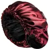 Gorro de Noche Satinado de Doble Capa Caliente de Amazon con Borde de Satén Cuidado del Cabello Belleza Quimioterapia Ajustable Más Seda