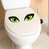 Fun-F706G Ojos Verde Luminoso Baño Inodoro Pegatinas para Inodoro Fondo del Hogar Pegatinas de Embellecimiento Al por Mayor