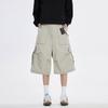Shorts de Trabajo Holgados Versátiles para Hombre Verano Retro Nuevo Estilo Americano Marca de Tendencia Casual Pantalones Capri 2024 Delgados