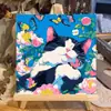 Gatito Lindo con Bufanda Pintura al Óleo Digital para Colorear DIY Interactivo Padre-Hijo Amigable para Principiantes Pintura Decorativa Acrílica
