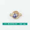 Al por mayor Versión Coreana Creativo Doble Colgante Patrón Ojo del Diablo Aleación con Goteo de Aceite Collar Pulsera Colgante Joyería Accesorios DIY