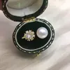 Anillo de Perla de Agua Dulce Natural, Sencillo y Elegante, Diseño de Flor con Circonita, Anillo Abierto Ajustable, Suministro Mayorista de Perlas de Zhuji