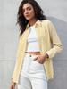 Camisa a Rayas Amarillas Moda Casual Femenina Europea y Americana de Venta Transfronteriza Top de Manga Larga Nuevo Rayado Europeo y Americano