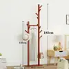 Perchero de Madera Maciza para Dormitorio, Perchero Doméstico de Pie, Gancho Simple para Dormitorio Estudiantil, Almacenamiento de Habitación y Tendedero
