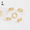 Accesorios de Cobre Chapados en Oro Zirconia Incrustada Anillo para Correr Cuentas Espaciadoras Colgante Materiales para Pulsera Collar DIY Nudo Chino DIY