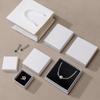 Caja de Joyería Cielo y Tierra del Fabricante Blanco y Negro Caja de Joyería Simple Collar Anillo Pulsera Colgante Caja de Embalaje Exquisita Caja Pequeña