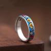 Anillo Joya Nuevo de Esmalte Cloisonné 2025, Estilo Étnico, Vintage, Desgastado, Moderno, Anillo Sencillo y Versátil