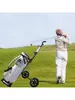 Carro Plegable de Golf Coche de Hierro de Dos Ruedas Bolsa para Pelotas de Golf Carrito de Mano Carrito de Alquiler Suministros para el Campo de Golf