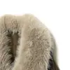 Comercio Exterior Wholesale Otoño e Invierno Nueva Ropa para Mujer Estilo Europeo y Americano Efecto Piel Sintética Chaqueta con Textura de Gamuza