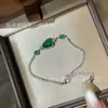 Pulsera de Jade Verde Natural al por Mayor del Fabricante con Incrustaciones de Plata S925, Nuevo Diseño Estilo Chino