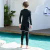 Traje de Buceo para Niños de Manga Larga y Pierna Larga Protección Solar Niños Medianos y Grandes Protección Solar Entrenamiento Deportivo Traje de Surf para Niños Ropa de Baño Juvenil