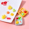 Desenho Animado Criativo Pequeno Omelete de Legumes Brinquedo Alimentício Acessórios Bento Bolinho de Arroz DIY Pequenos Enfeites de Mesa Brinquedos de Casinha