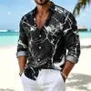 Camisa casual de manga comprida estilo americano com textura, novo modelo primavera/outono, corte solto, casual, camisa masculina de alta qualidade