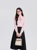 Camisa de Manga Larga con Escote en V y Lazo Traje de Dos Piezas Falda y Camisa para Mujer Ropa Nueva de Otoño e Invierno Entrevista Examen de Admisión de Posgrado Ropa de Re-Examen