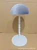 Soporte para peluca con forma de hongo, soporte para peluca, soporte para peluca, estante de almacenamiento con superficie de tela de encaje, soporte para peluca para hombres y mujeres