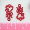 Pendente Festivo de Ano Novo com Fonte Vermelha Pingente DIY Saudações de Casamento Pingente com Palavra Feliz Acessórios para Caixa de Doces Decoração