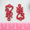 Pingente Vermelho Festivo de Ano Novo para DIY Mensagem de Bênção de Casamento Acessórios de Decoração para Caixa de Doces de Casamento