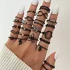 Anillos Ecológicos Europeos y Americanos de Venta Caliente Transfronteriza, Conjuntos de Múltiples Piezas de Alta Gama Incrustados con Diamantes, Anillos Apilables, Joyería y Accesorios de Moda