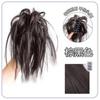 Presilha de Garra para Coque de Cabelo no Atacado, Estilo Garota Spicy, Coque Único, Cabelo Fofo e Bagunçado Estilo Punk, Cabelo Sintético com Mechas, Cabelo Falso