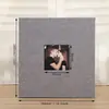 Álbum de Fotos Laminado Autoadhesivo con Cubierta de Lino Transfronterizo para Fotos Familiares, Álbum de Sellos Hecho a Mano Autoadhesivo Tipo DIY, En Stock