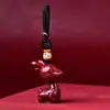Pingente Chaveiro Cinnabar Viagem Segura, Areia Dourada Roxa, Pingente de Bolsa Ano do Zodíaco, Suprimento para Vendedores Ambulantes, Atacado de Joias