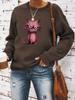Suéter sudadera con cuello redondo y manga larga informal para mujer, otoño e invierno, transfronterizo de Europa y Estados Unidos, venta al por mayor