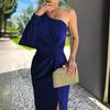 Otoño Transfronterizo para Mujer Amazon Más Vendido Nuevo Color Sólido Moda Una Pieza Falda Larga Vestido Elegante de Fiesta Vestido