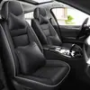 Almofadas de assento de carro personalizadas, adequadas para todas as estações, almofadas de assento de couro Nappa para cinco lugares, cobertura total, assentos dianteiros individuais ou duplos