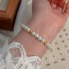 Pulsera de Plata Esterlina S925 de Perla Irregular Natural para Mujer, con Cuentas, Plata Rota, Estilo Frío, Nicho, Joyería Elegante y Versátil