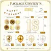 Venta Caliente Transfronteriza Blanco Leche Oro Número 16 Set de Globos Flores de Papel Bolas Niña Adulto Ceremonia Decoración de Cumpleaños Suministros