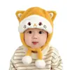 Touca de Bebê Outono e Inverno Proteção de Orelha para Bebê Touca de Pelúcia para Bebês e Crianças Pequenas Bonita Touca de Lã Touca de Inverno Espessada e Quente no Inverno