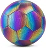 Balón de Fútbol Luminoso para Partidos Nocturnos y Entrenamiento, Balón de Fútbol Holográfico Tamaño 5, Balón de Fútbol Reflectante Brillante para Entrenamiento de Fútbol en Interiores y Exteriores Regalo