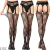 Conjunto de Liguero de Encaje Sexy para Mujer, Medias Sexys, Medias de Liguero sin Tentación con Calcetines, Talla Grande de Comercio Exterior