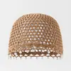 Nuevo Sombrero de Perlas Estilo Transfronterizo, Sombrero de Lana, Hecho a Mano Calado Delgado Transpirable Artístico Versátil Gorro para la Cabeza, Sombrero de Punto