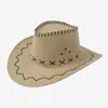 Sombreros de Vaquero para Hombres y Mujeres, Sombreros de Protección Solar, Sombreros Estilo Western para Parejas, Sombreros de Xinjiang de Ala Ancha, Sombreros de Velvete para Protección Solar