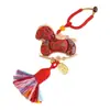 Brocado Tao Song Colgante de Caballo Pequeño Kit de Materiales Hechos a Mano DIY Colgante de Bolsa de Calabaza de Doble Cara Adorno Colgante para Coche Accesorios Regalo Creativo