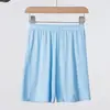 Pantalones Cortos de Modal para Niños Pantalones de Pijama de Seda de Hielo para Niños Pantalones Finos hasta la Rodilla para Niños Mayores Pantalones Sueltos para Casa