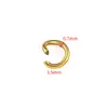 Anel Aberto Anel Fechado Anel Único Anel de Conexão Aberto Argola Pequena Aço Inoxidável Dourado 18K Eletrodepositado a Vácuo Acessórios para Joias DIY