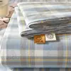 Sábanas Ajustables de Algodón Estilo Muji Populares Sábanas Ajustables Teñidas en Hilo de 40 Hilos 100% Algodón Puro Protector de Colchón Tatami Cubierta de Cama Clase A