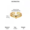 El más vendido en Europa y América: Corazón, Mariposa, Sol, Anillo Geométrico, Anillo Abierto Chapado en Oro de 18 Quilates, Joyería para Mujer con un Toque de Alta Gama