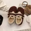 Sapatos Femininos Birkenstock 2026 Inverno Novos Peludos Aumentadores de Altura Com Veludo Adicional Quentes de Algodão Inverno Confortáveis para Exterior de Algodão