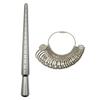 Varilla de aluminio con anillo Meidu de cabeza redonda 0-13 Anillo Meidu de aleación de zinc medida de dedo anular expansión de número