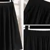 Saia Plissada Vintage Workwear para Mulheres, Moda Verão, Tamanho Grande, Cintura Alta, Fluida, Valoriza a Silhueta, Saia Evasê Guarda-Chuva de Comprimento Médio